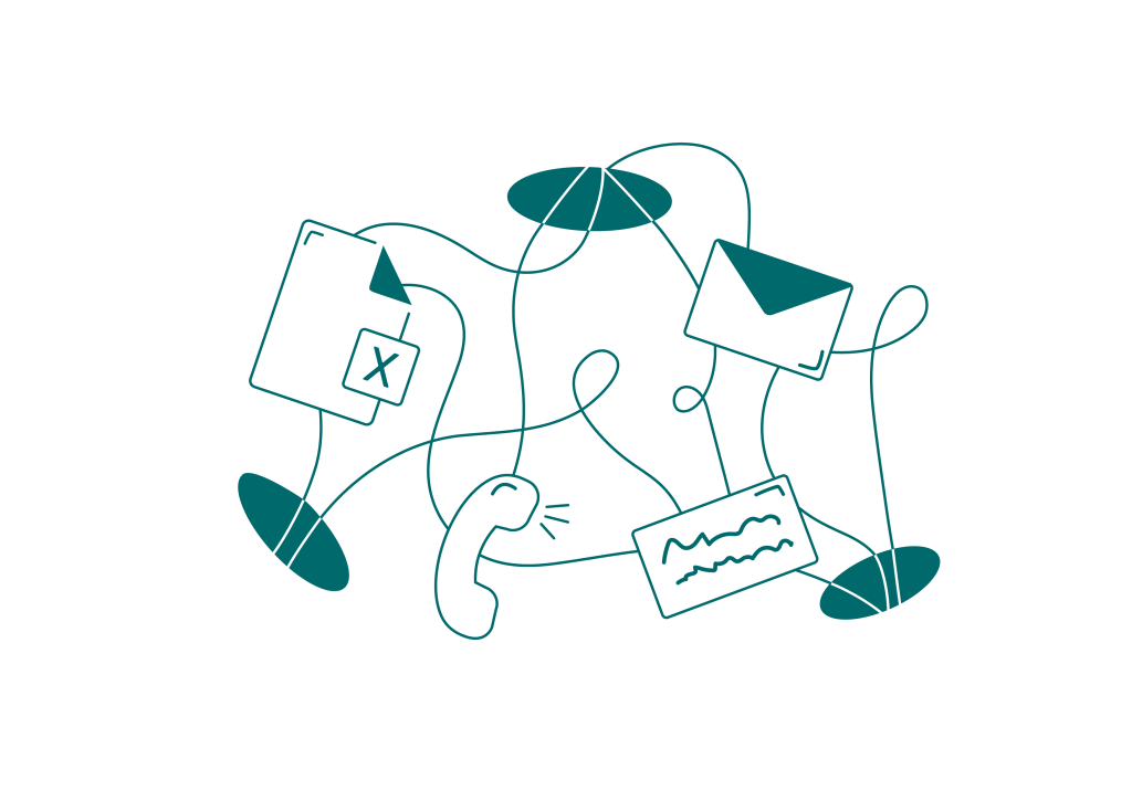 Verschiedene Datensilos, die für ein Chaos im Betrieb und im Service in Unternehmen sorgen