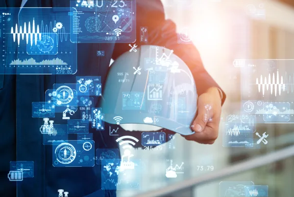 Industrielles Technologiekonzept. Kommunikationsnetz. INDUSTRIE 4.0. Fabrikautomatisierung.