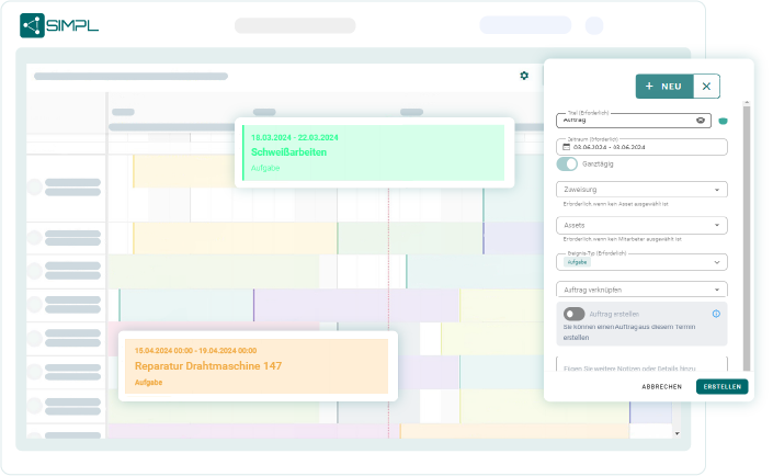 Digitale Plantafel für Industrieunternehmen