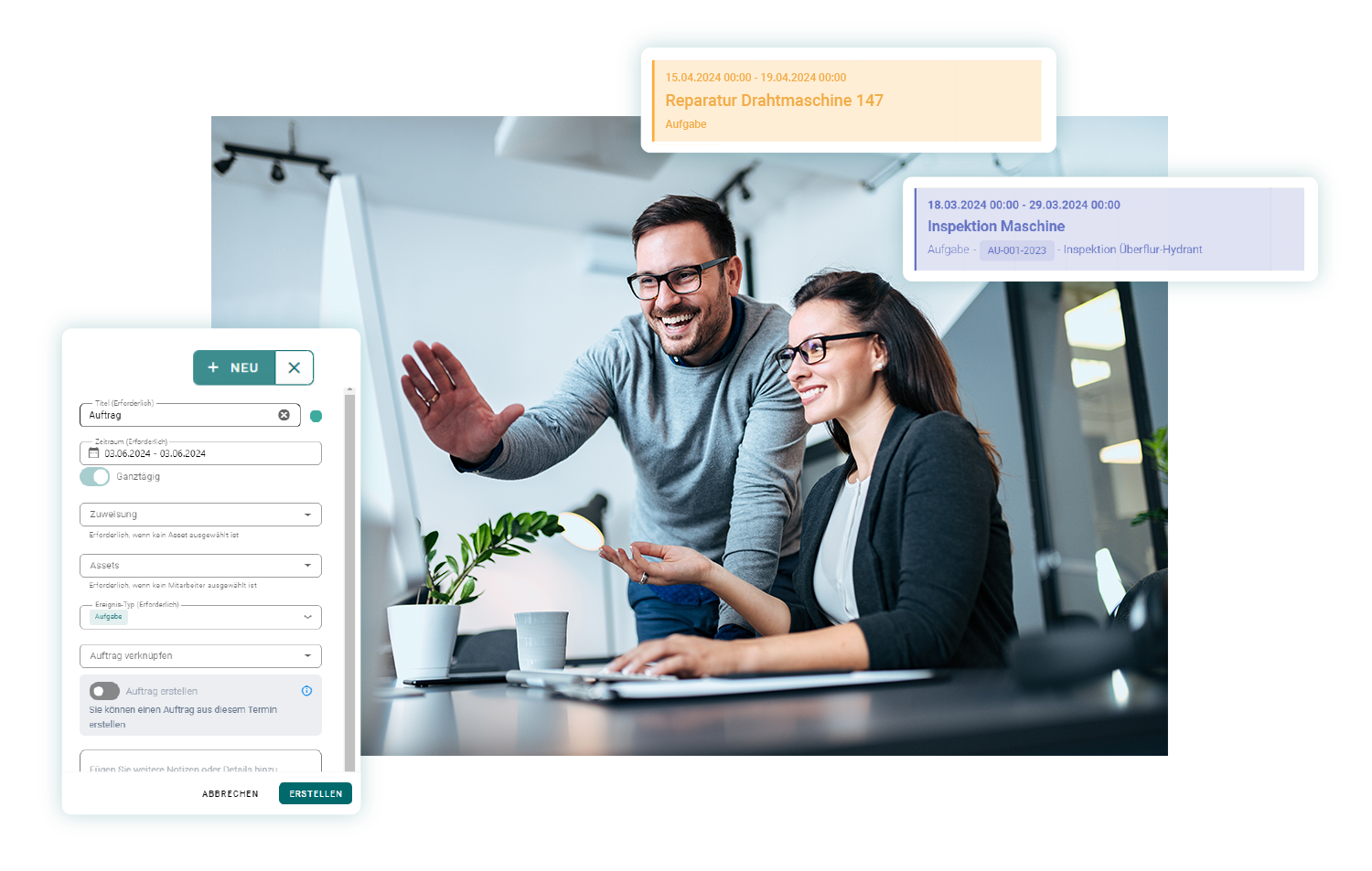 Digitale Plantafel für die Einsatzplanung